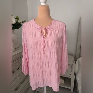 Vince Camuto Light Pink Textured Blouse